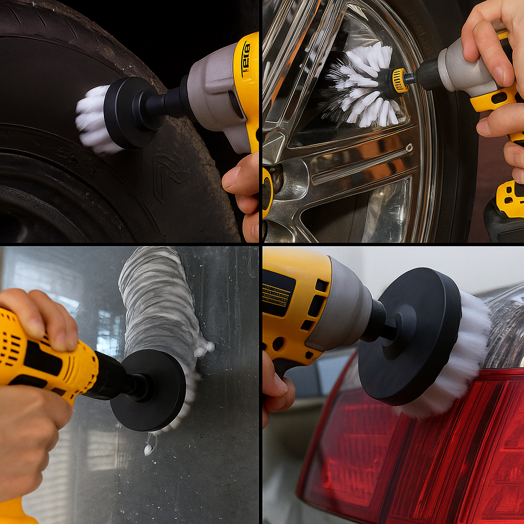 POWERBORSTEN 3-PACK + 150MM FÖRLÄNGARE (MJUK)